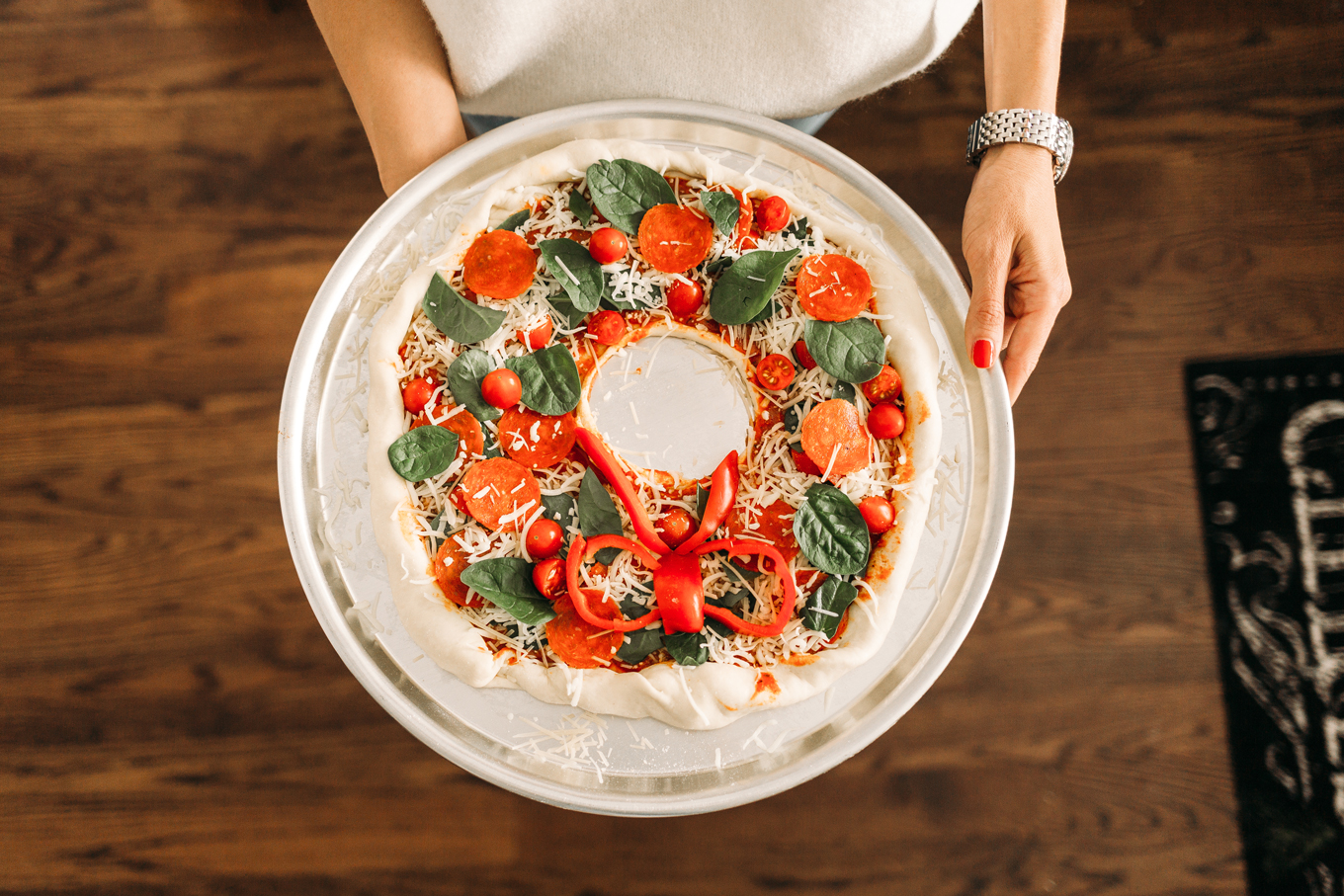 pizza wreath