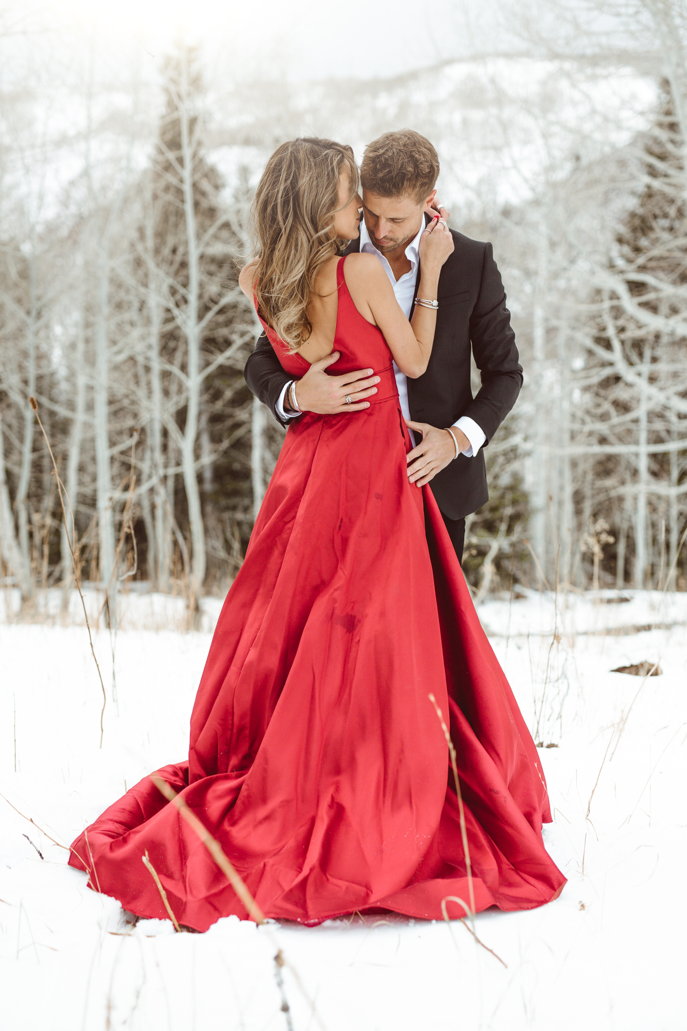 couple in the snow