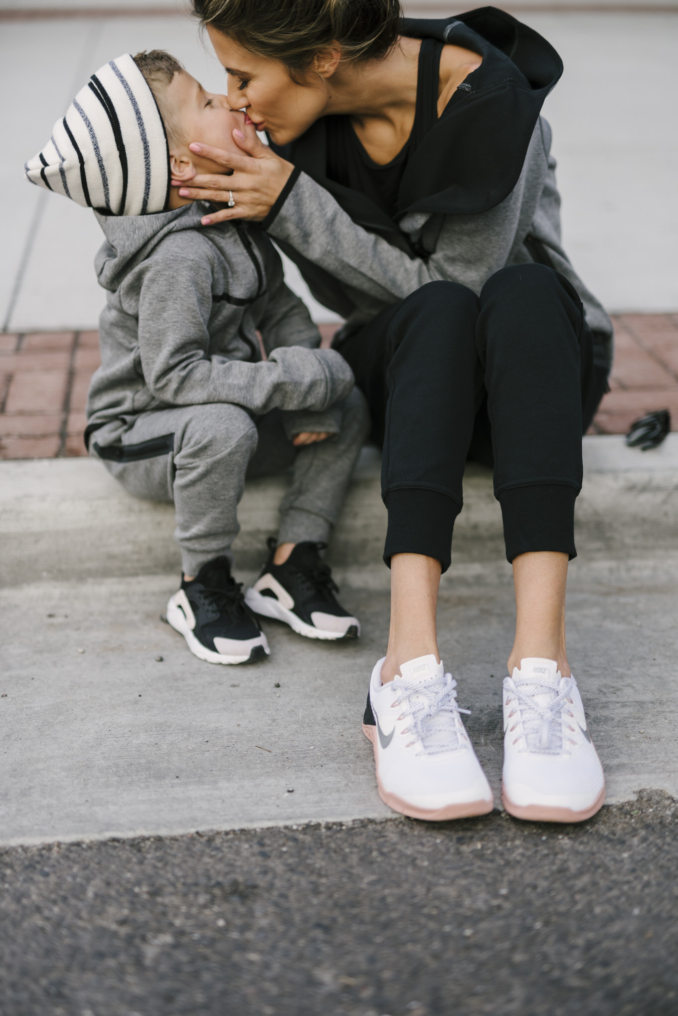 father and son matching nike outfits