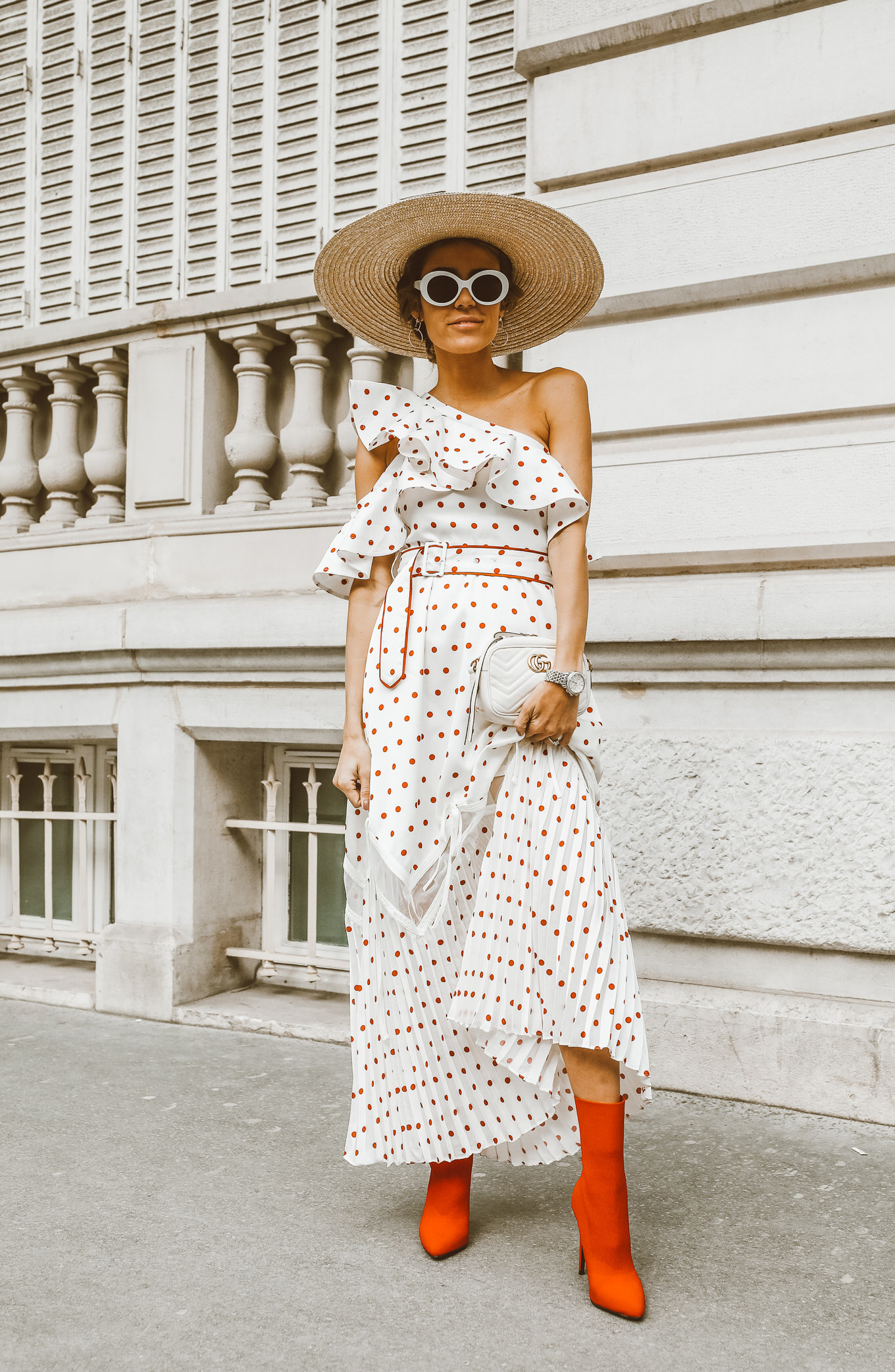 parisian polka dot dress