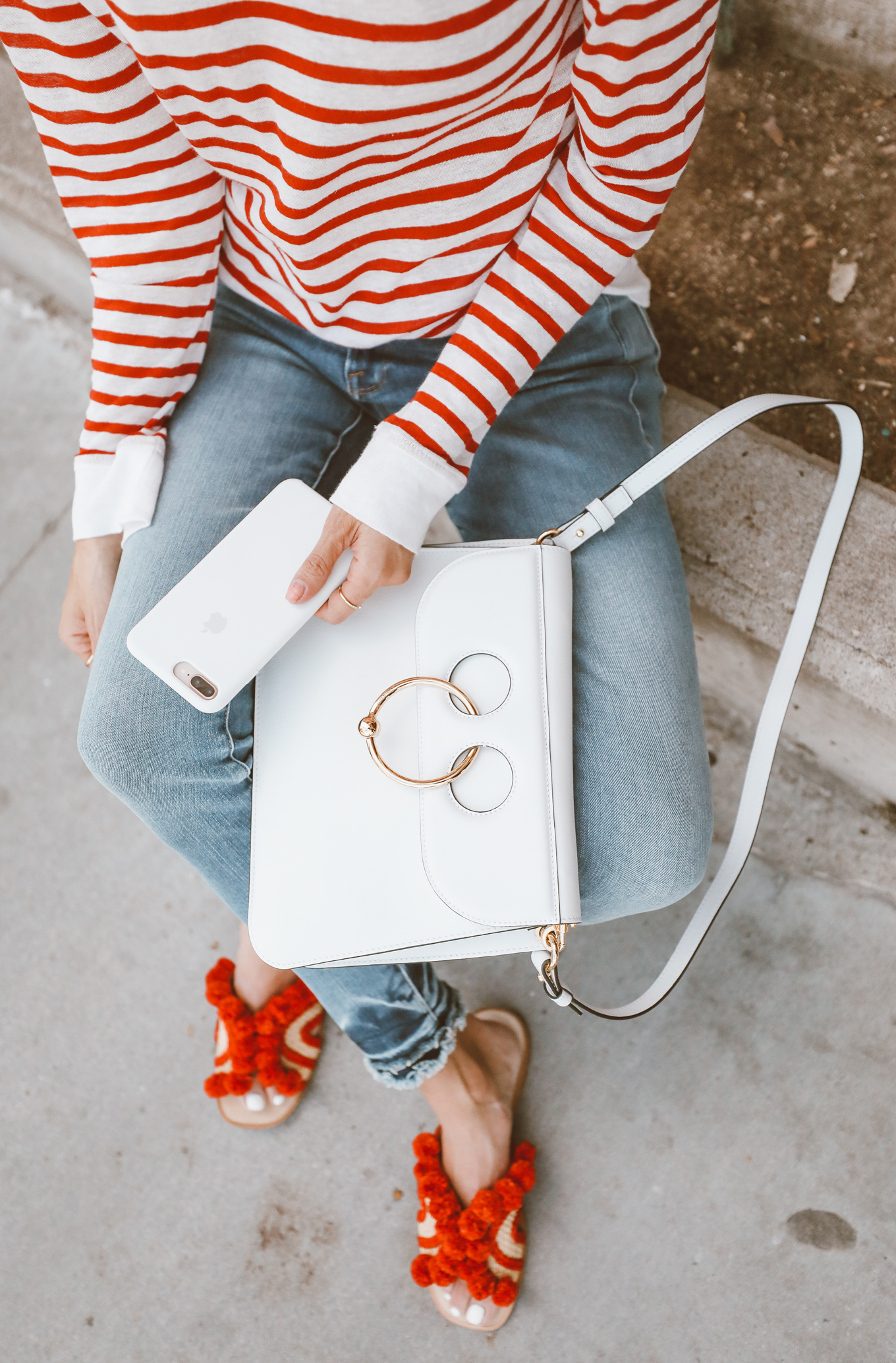 white purse