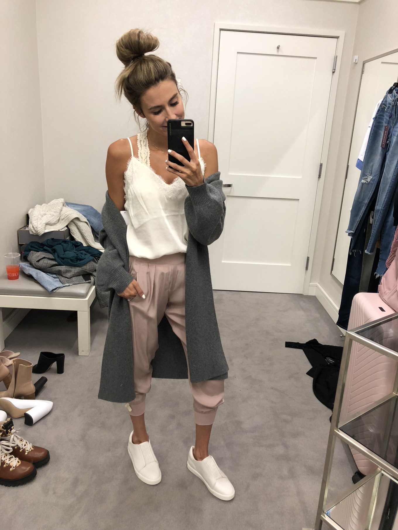 grey cardi