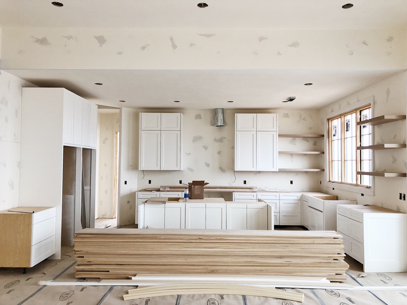 white cabinets