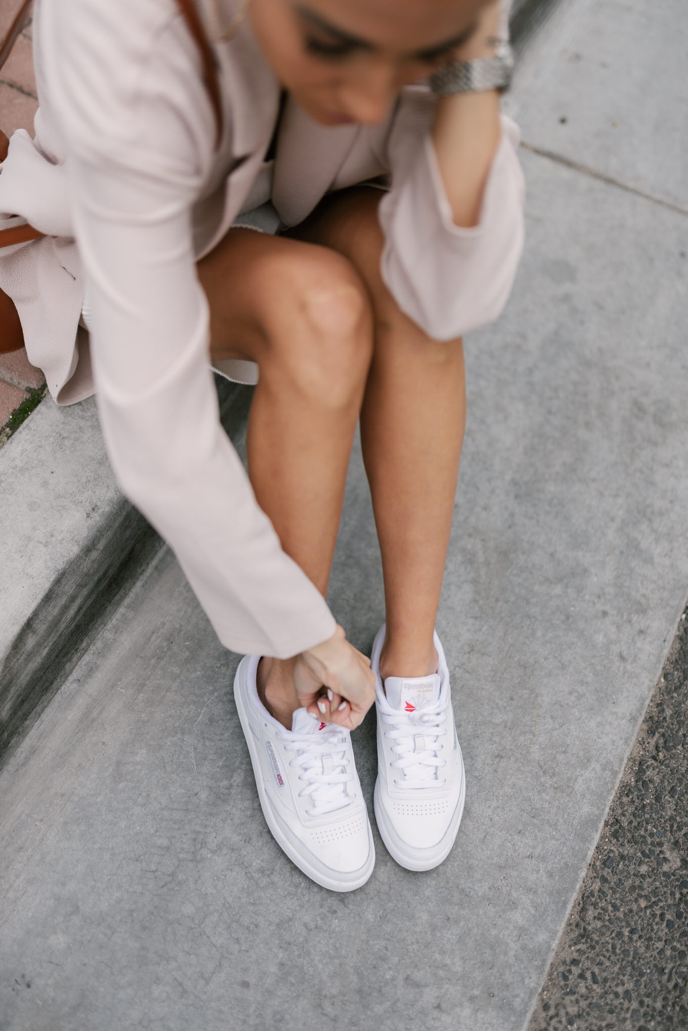 white sneakers