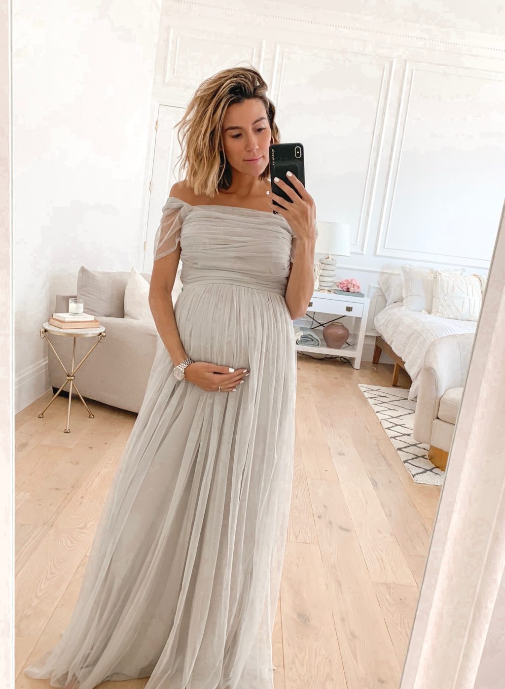 grey formal dress