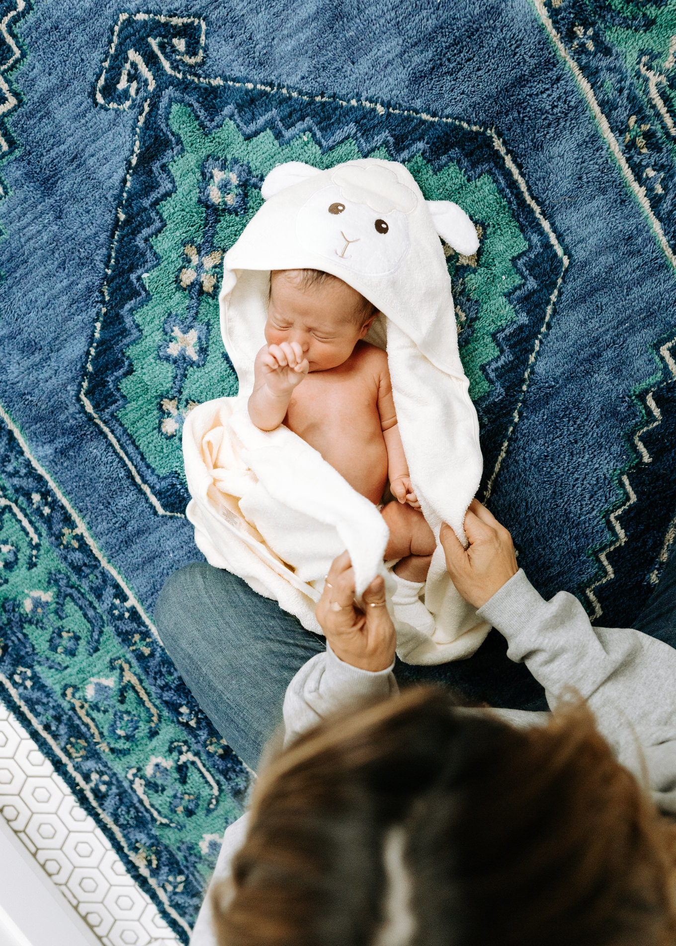 cute baby in bath towel