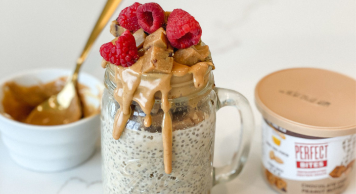 Peanut Butter Raspberry Chia Seed Pudding
