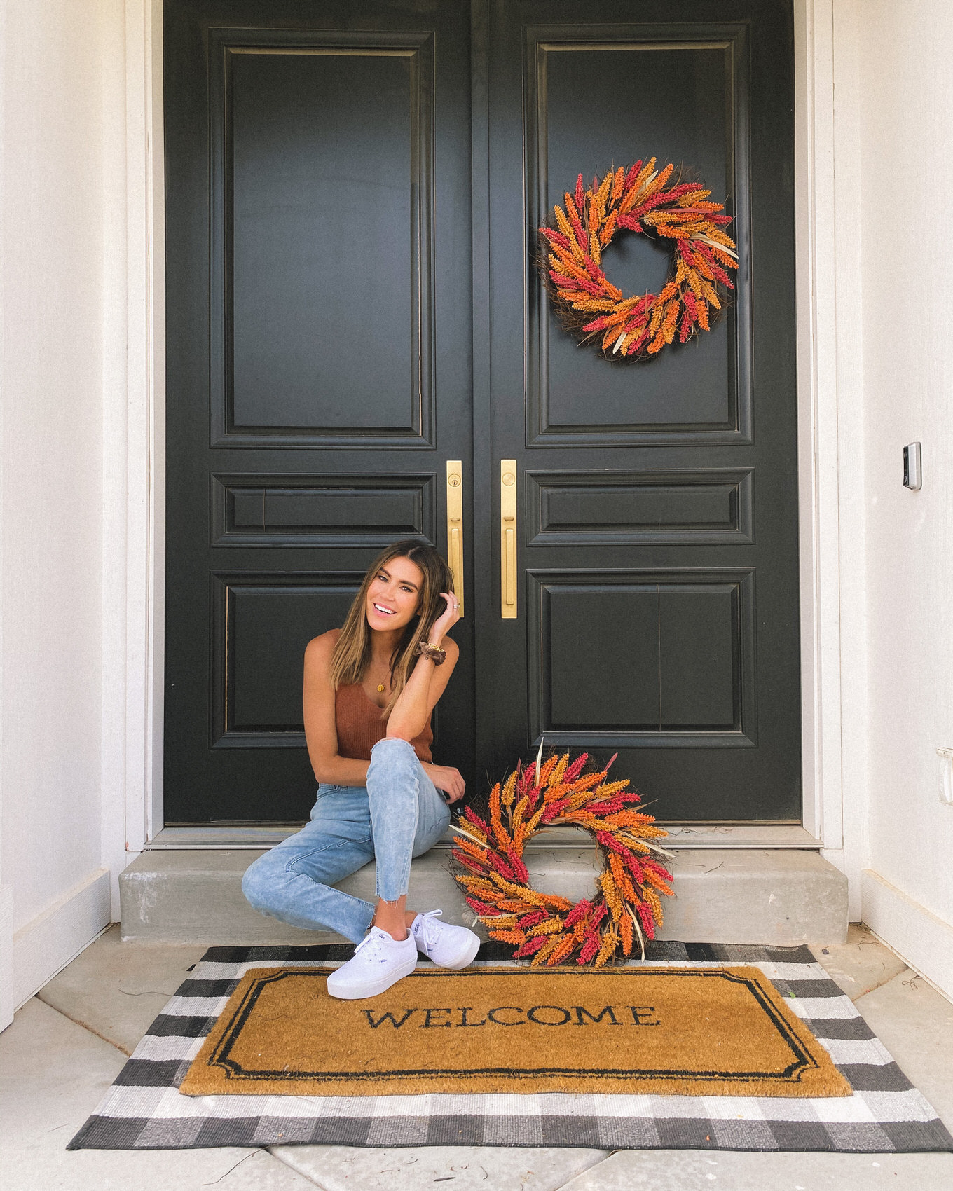 fall porch decor