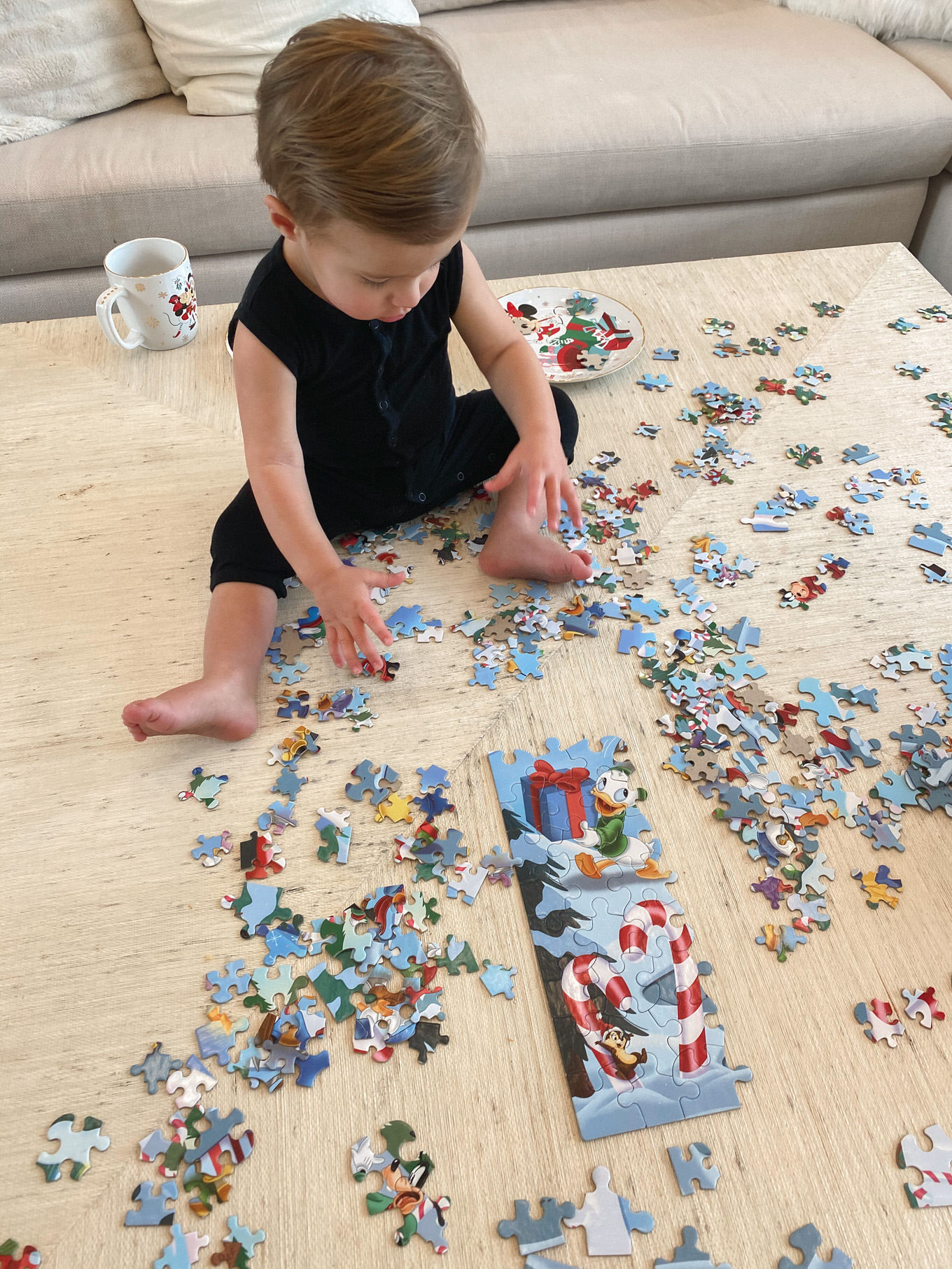 baby doing puzzle