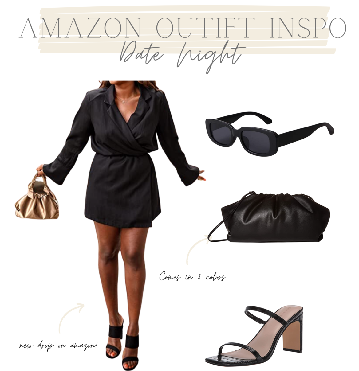 amazon dress, amazon summer dress, amazon clutch, clutch, best-selling clutch, date night outfit, outfit inspo, amazon outfit 