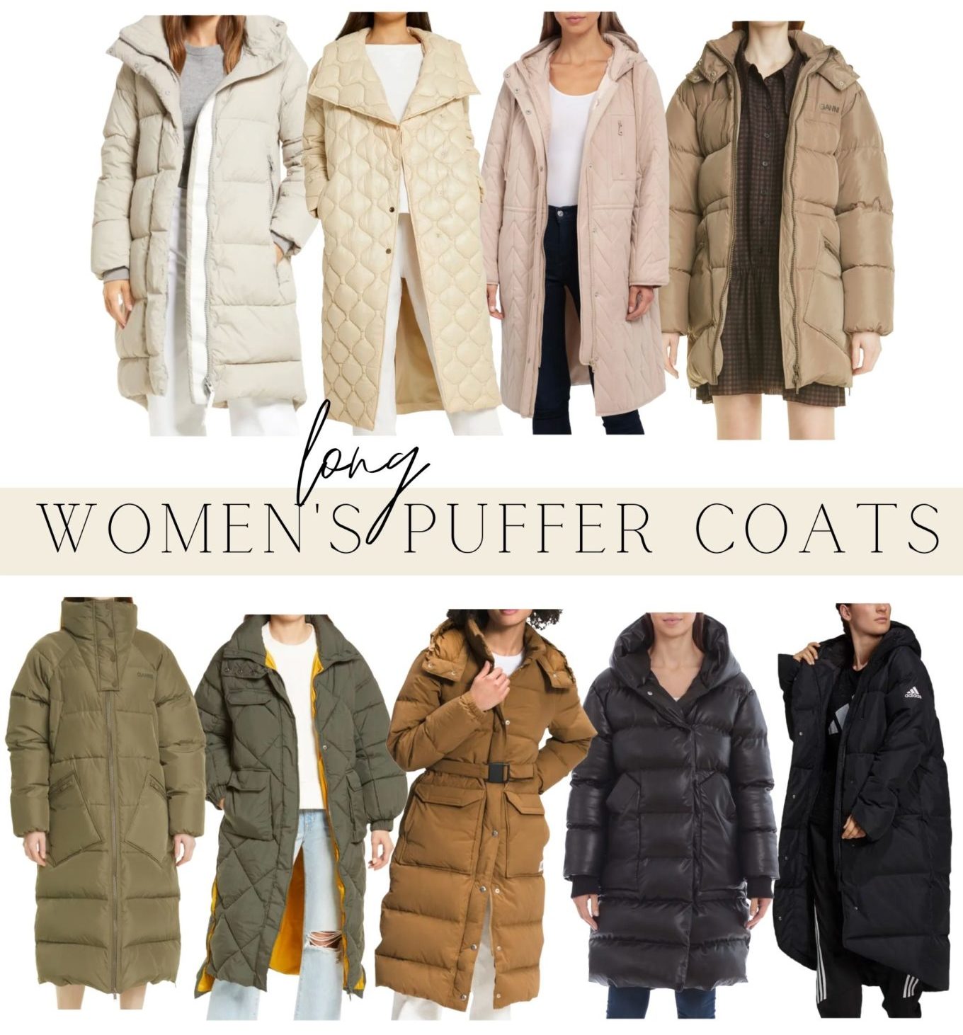 long quilted puffer coats