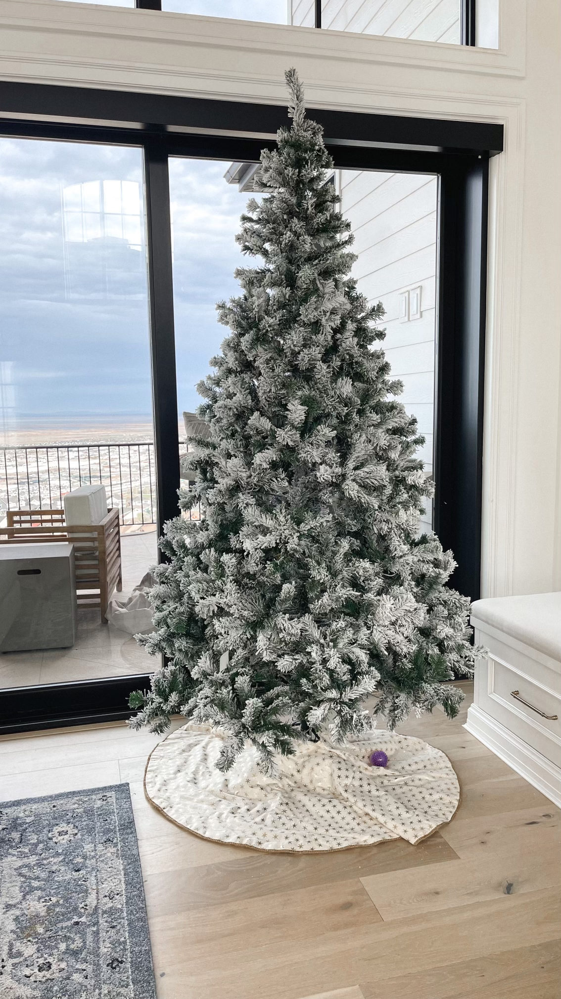 amazon christmas tree, holiday decor, flocked tree, christmas tree