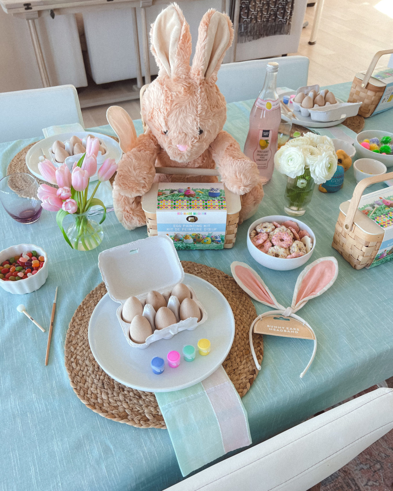 craft tablescape for Easter