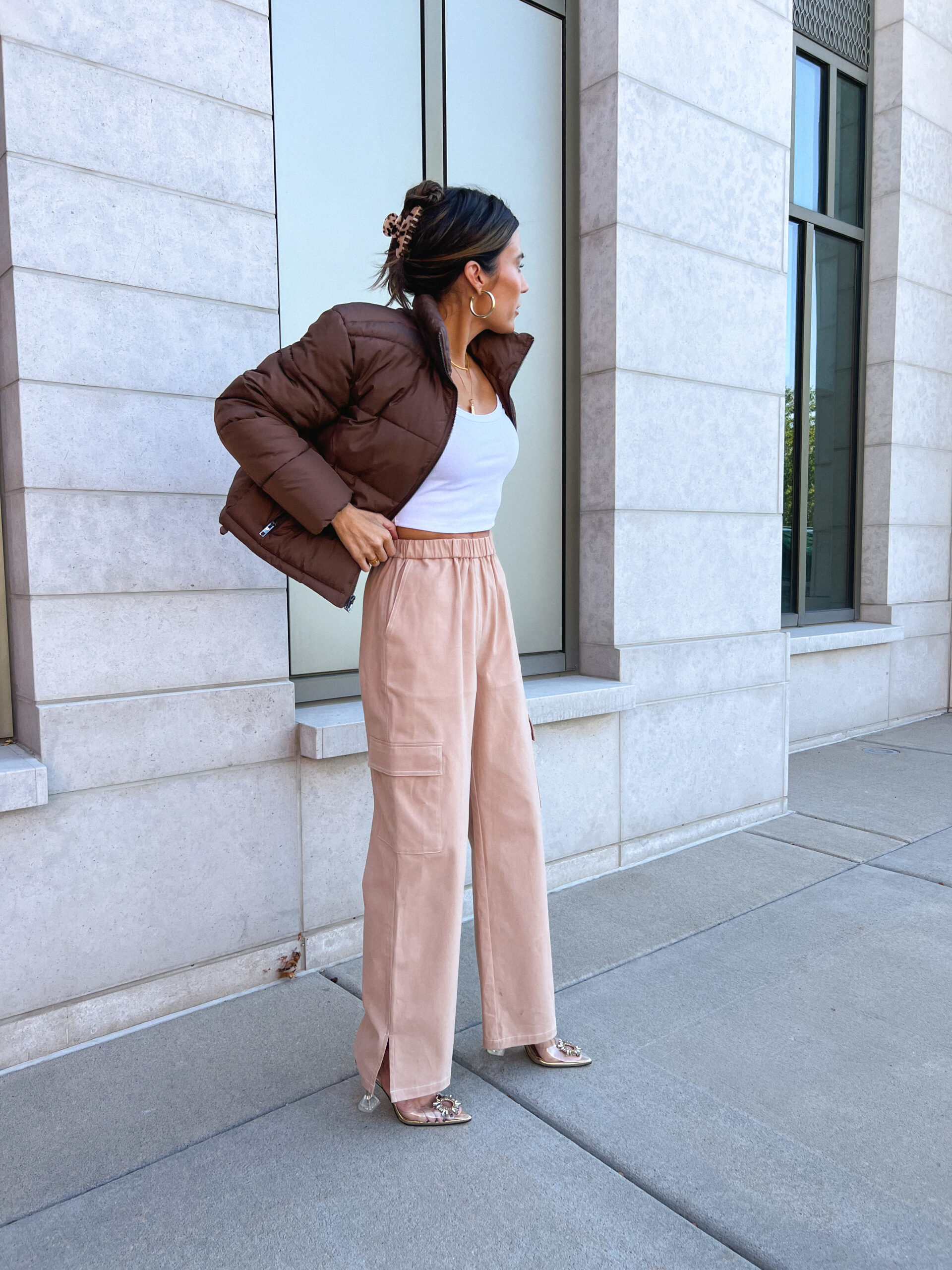 dressy cargo trousers wren drop