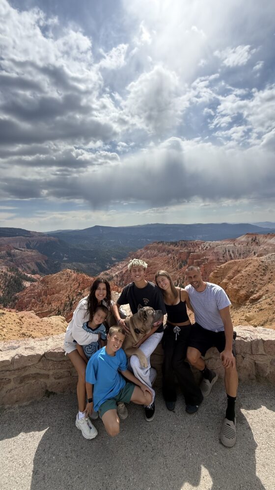 Christine Andrew family trip in Utah